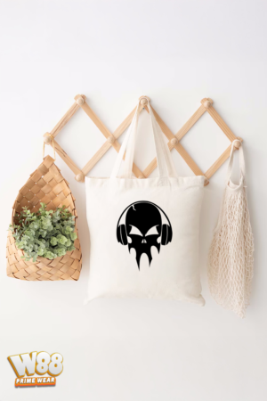 Skull Beats Tote Bag