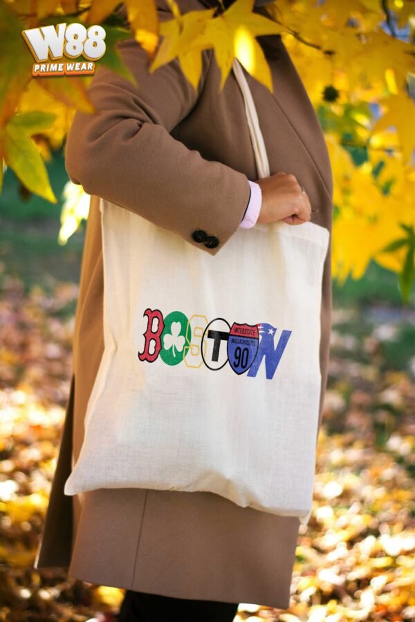 Boston Symbols Tote Bag