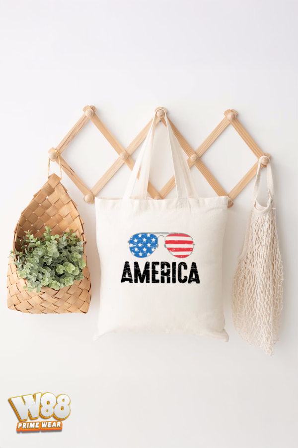 Stars, Stripes, and Sunglasses Tote Bag