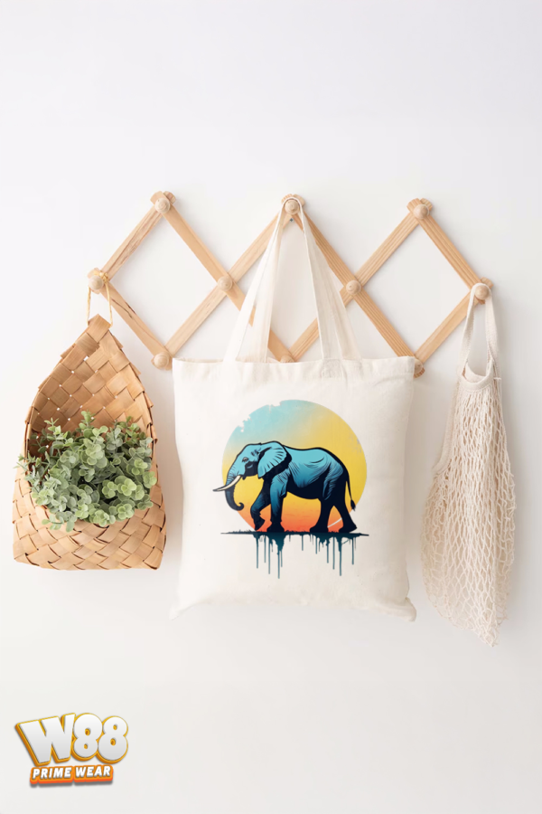 Sunset Elephant Tote Bag