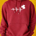 Shamrock Pulse – Hoodie - Antique Cherry Red