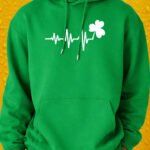 Shamrock Pulse – Hoodie - Irish Green
