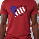 Faith Freedom Love – T-Shirt - Antique Cherry Red