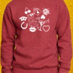 Lucky Night – Crewneck - Antique Cherry Red