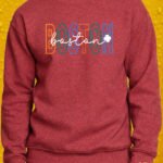Boston Green Spirit – Crewneck - Antique Cherry Red