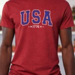 USA 1776 – T-Shirt - Antique Cherry Red