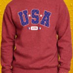 Classic USA – Crewneck - Antique Cherry Red