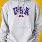 Classic USA - Hoodie - Sport Grey