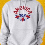 America Blossom - Hoodie - Sport Grey