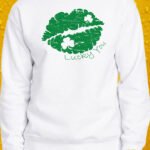 Kiss Me, I’m Lucky – Crewneck - White