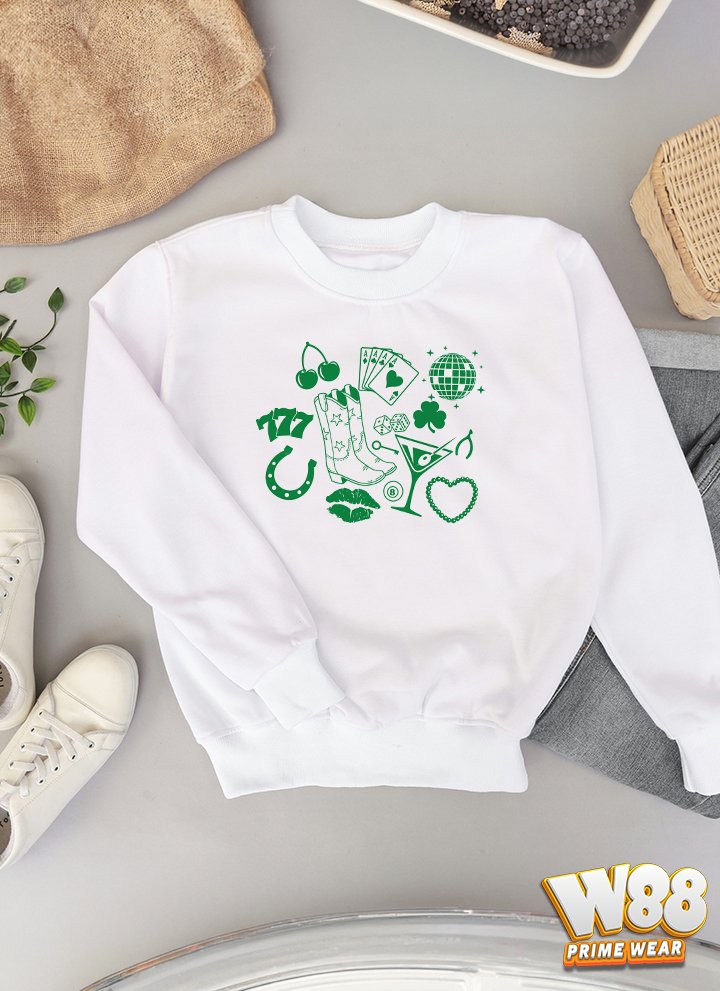 Lucky Night – Crewneck 1 irish drinking funny
