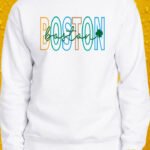 Boston Green Spirit – Crewneck - White