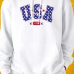 Classic USA - Hoodie - White