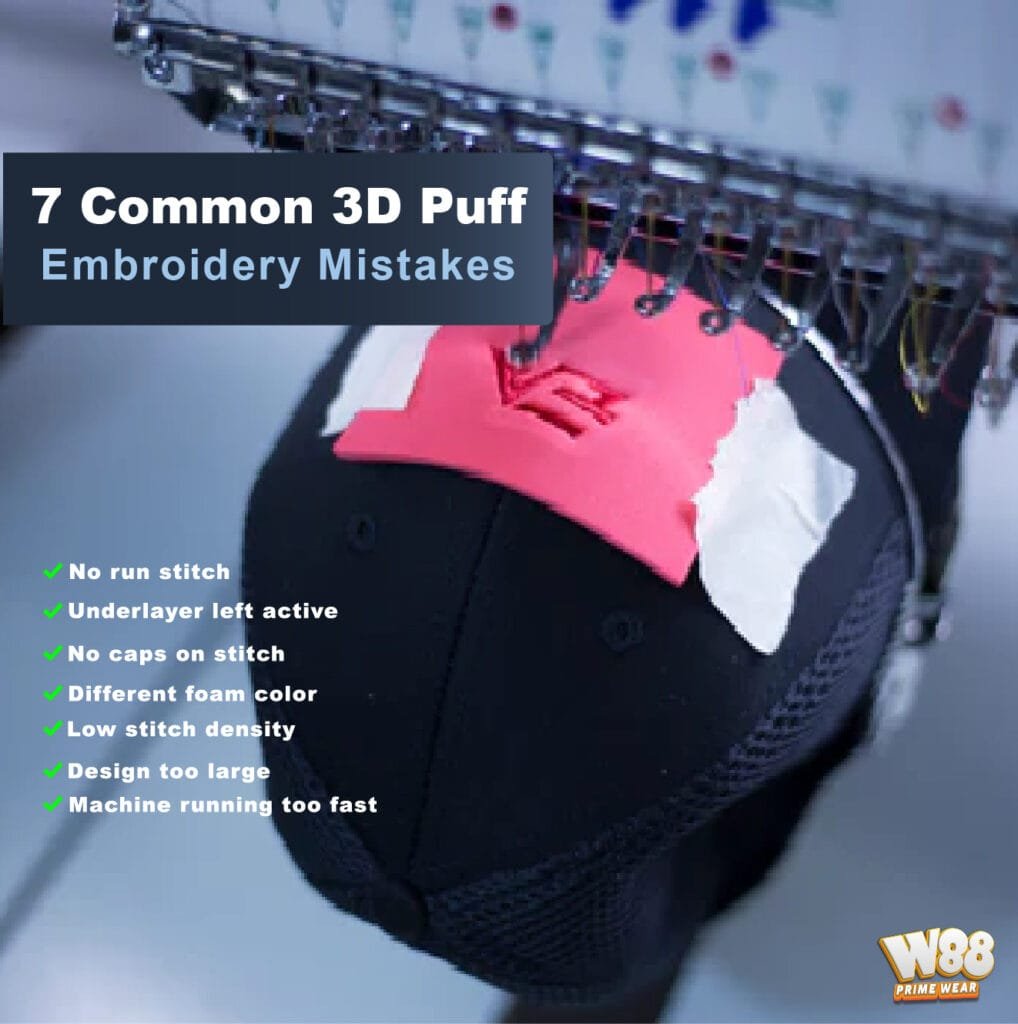 3D Puff Embroidery Mistakes